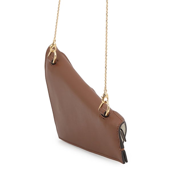 フェンディ チェーンショルダーポーチ フリップ  ナノ  レザー FENDI ポシェット ポーチ