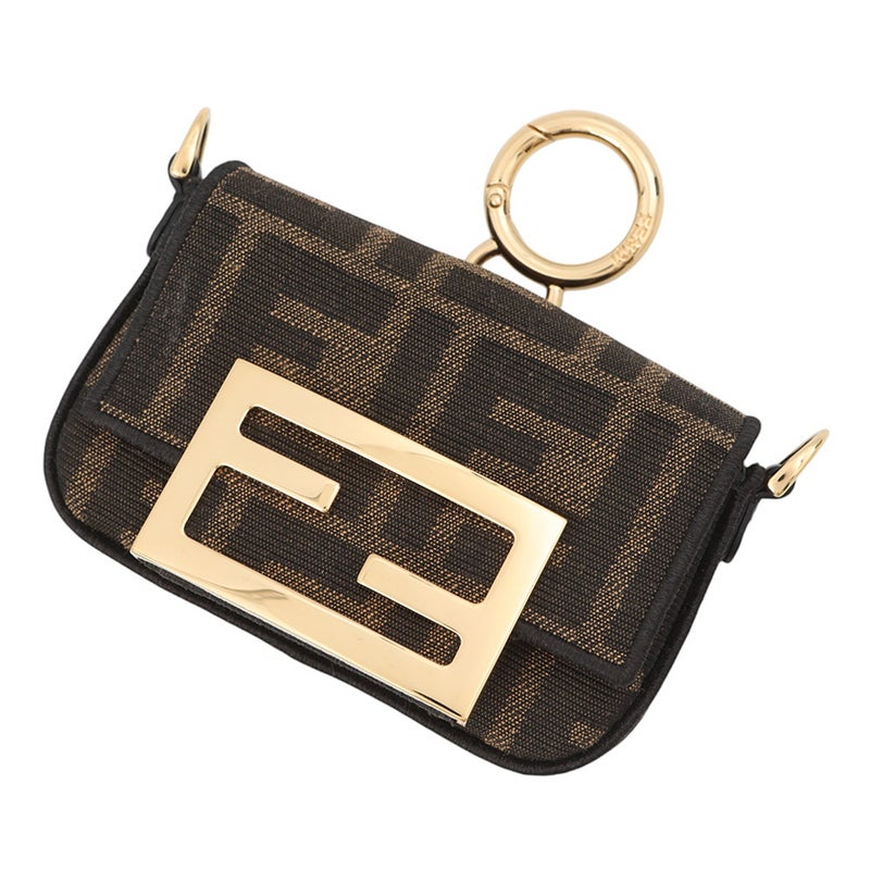 フェンディ バッグチャーム ナノ バゲット キャンバス 7AS045 FENDI 2wayショルダーバッグ