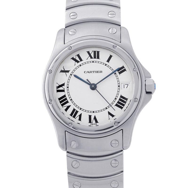 カルティエ サントス ロンド LM W20026K1 Cartier 腕時計 白文字盤