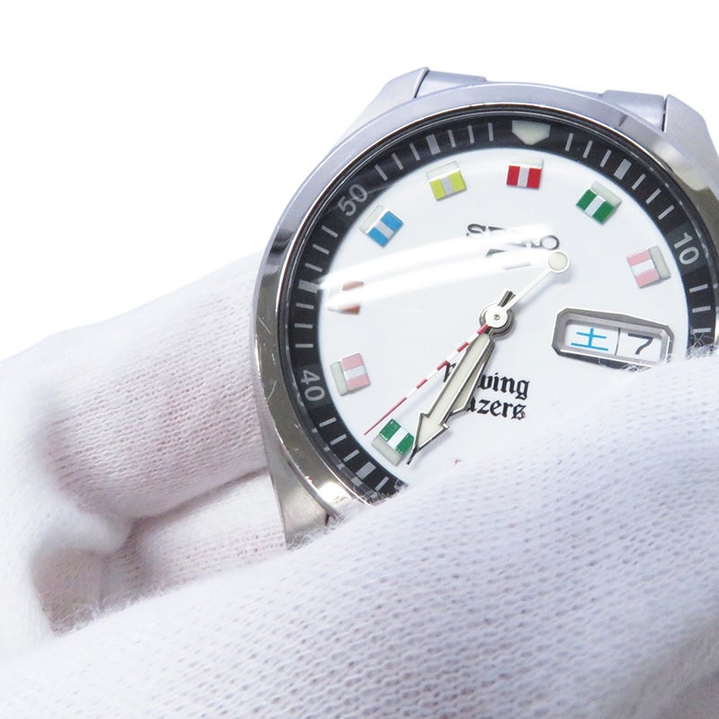 セイコー 5スポーツ ローイングブレザーズコラボ 世界888本限定 SRPJ71 SEIKO 腕時計 白文字盤