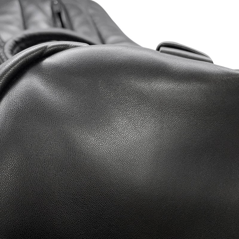サンローランパリ ボストンバッグ ワイドロゴ パファー レザー 797640 SAINT LAURENT PARIS ２wayショルダー 黒