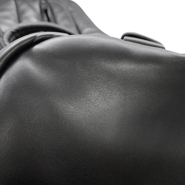 サンローランパリ ボストンバッグ ワイドロゴ パファー レザー 797640 SAINT LAURENT PARIS ２wayショルダー 黒