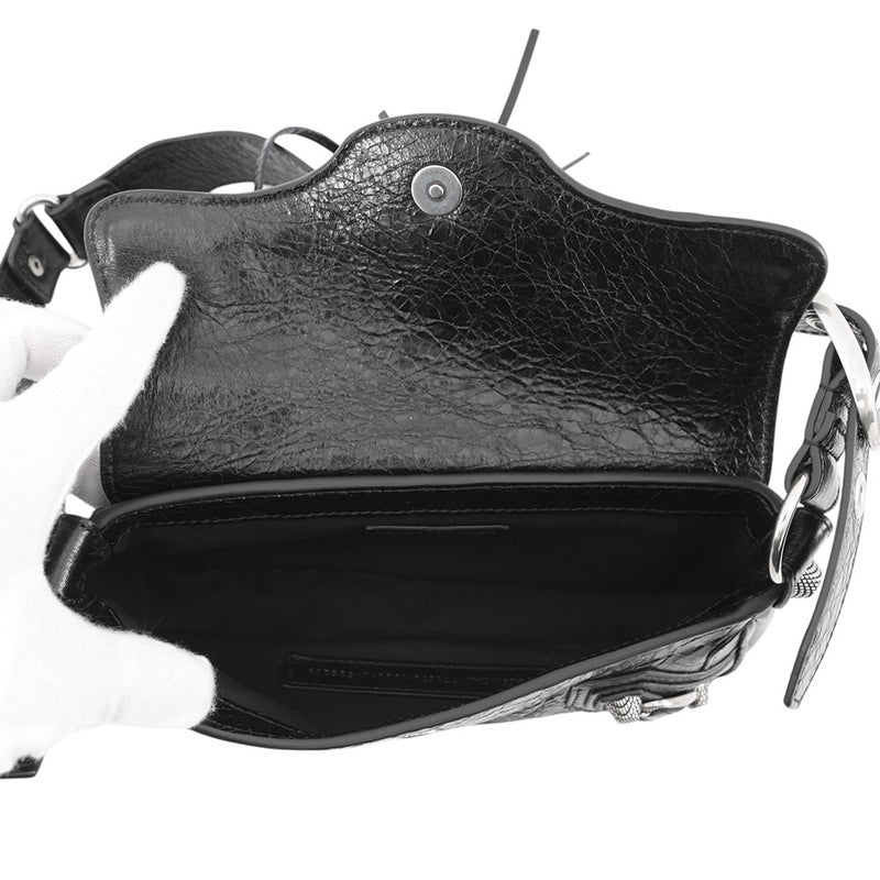 バレンシアガ ショルダーバッグ ルカゴールXS スリングバッグ レザー 771670 BALENCIAGA 黒