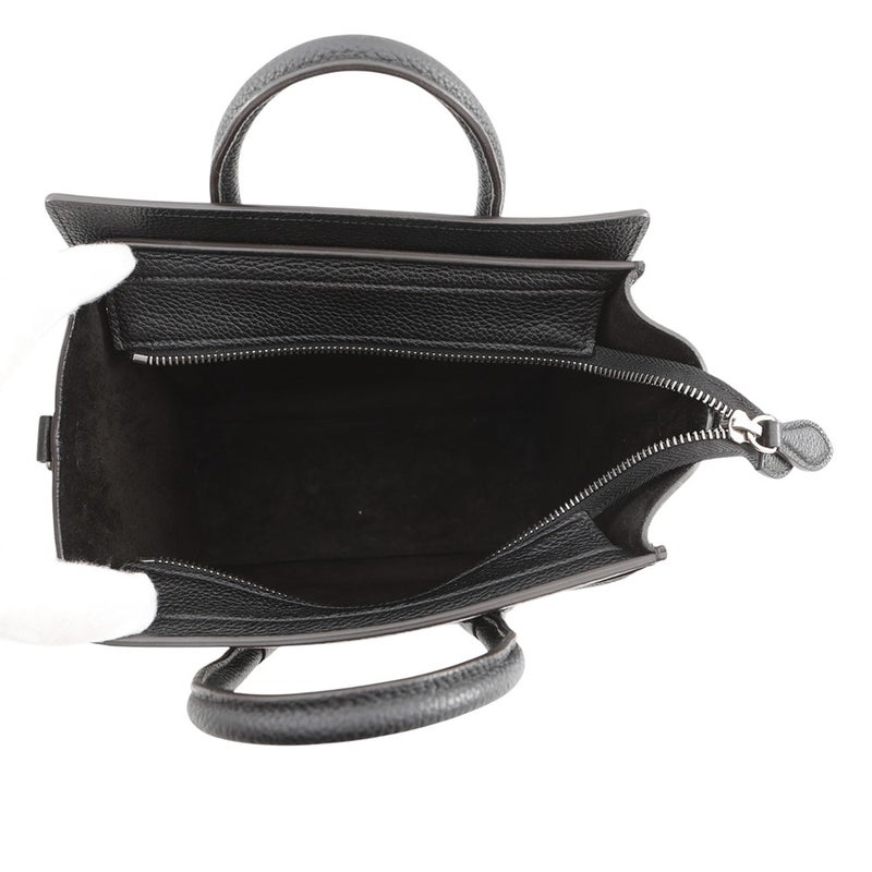 セリーヌ ハンドバッグ ラゲージ ナノショッパー レザー 189243 CELINE バッグ 2wayショルダーバッグ 黒