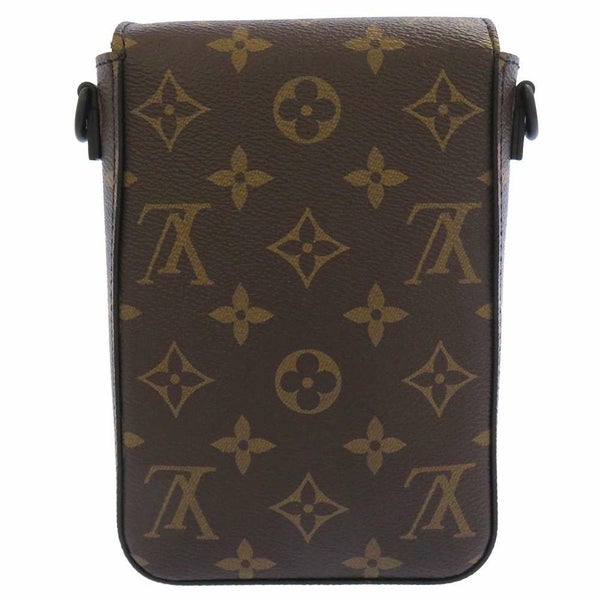 ルイヴィトン ショルダーバッグ モノグラム・マカサー Sロック ヴェルティカル・ウエアラブル ウォレット M81522 ブラック 黒