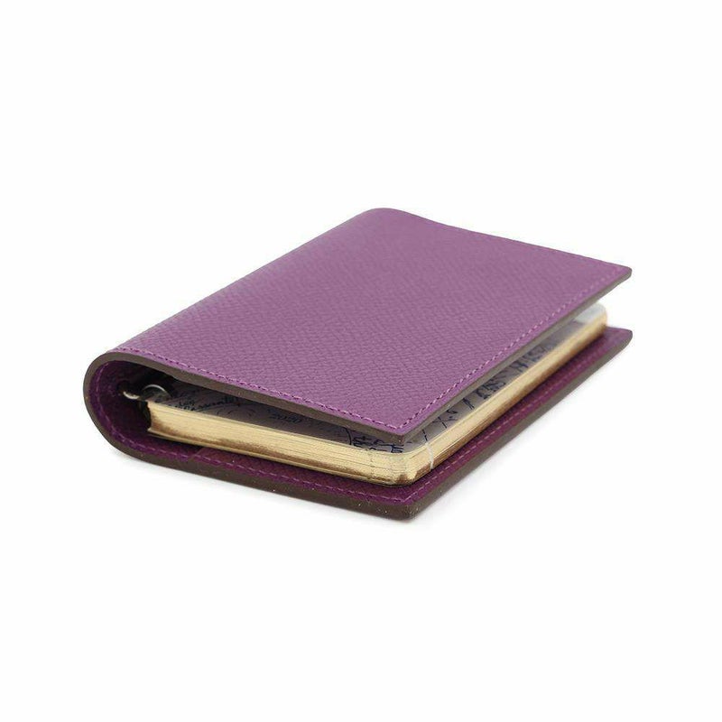 エルメス 手帳カバー アジェンダ ミニ アネモネ/シルバー金具 エプソン T刻印 HERMES カバー