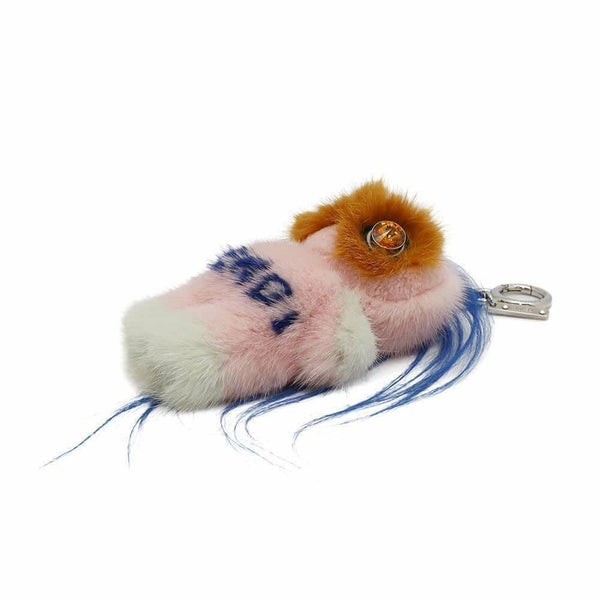 フェンディ バッグチャーム ピロちゃん ミンクファー ビジュー 7AR525 FENDI ピンク