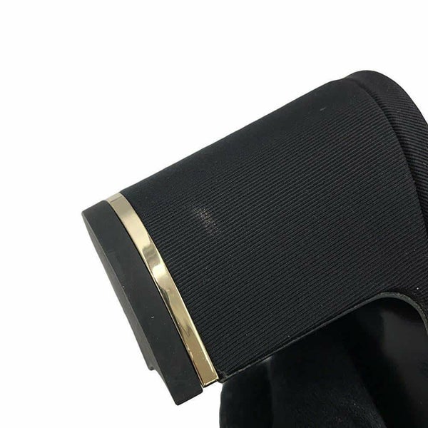 シャネル パンプス ココマーク ヒールサンダル サテン レザー フェイクパール レディースサイズ36 1/2C G39027 ヒール 靴