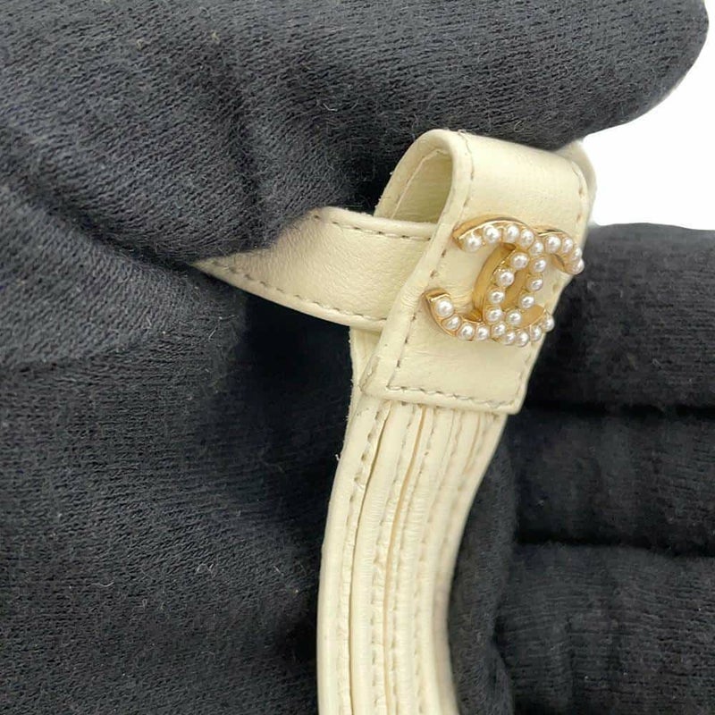 シャネル パンプス ココマーク ヒールサンダル サテン レザー フェイクパール レディースサイズ36 1/2C G39027 ヒール 靴