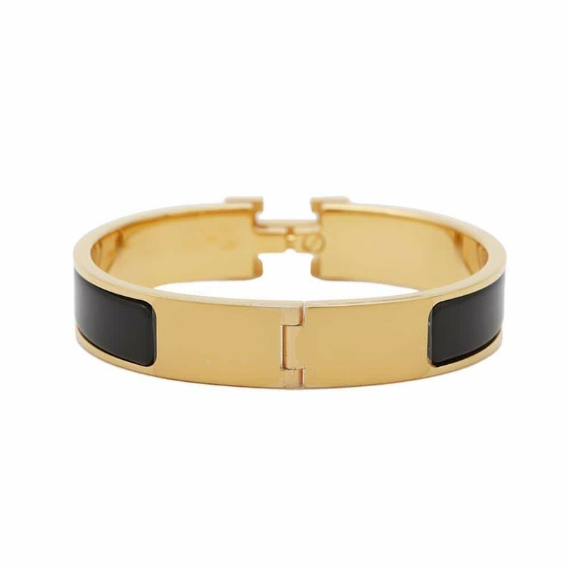 エルメス ブレスレット クリック H クリッククラックPM ブラック/シルバー金具 HERMES 黒