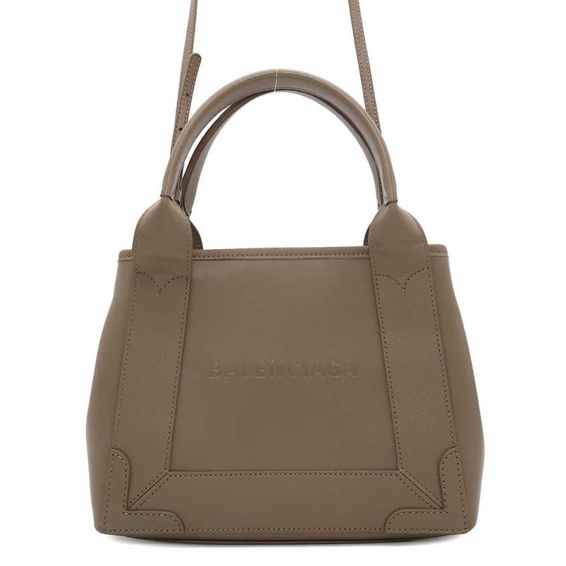 バレンシアガ ハンドバッグ ネイビーカバ XS オールレザー 390346 ポーチ付 BALENCIAGA 2way