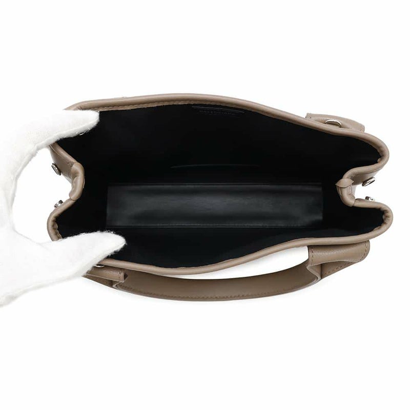 バレンシアガ ハンドバッグ ネイビーカバ XS オールレザー 390346 ポーチ付 BALENCIAGA 2way