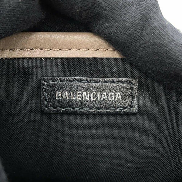 バレンシアガ ハンドバッグ ネイビーカバ XS オールレザー 390346 ポーチ付 BALENCIAGA 2way