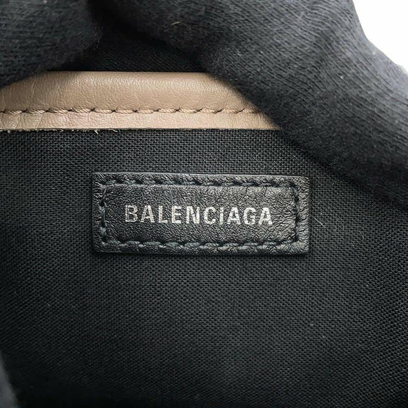 バレンシアガ ハンドバッグ ネイビーカバ XS オールレザー 390346 ポーチ付 BALENCIAGA 2way