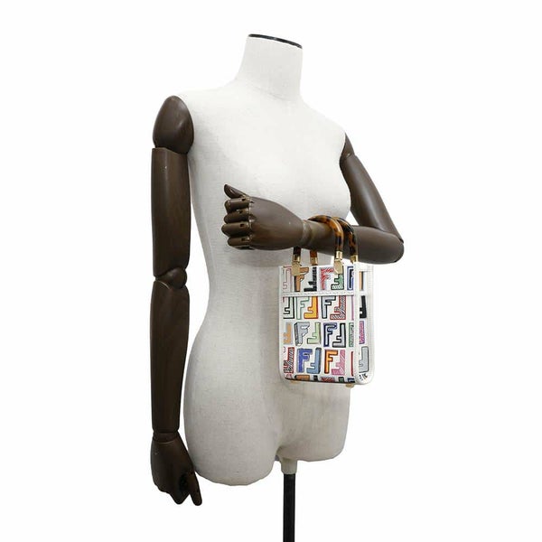 フェンディ ハンドバッグ サンシャイン ショッパー スモール レザー 8BS051 FENDI 2way 白