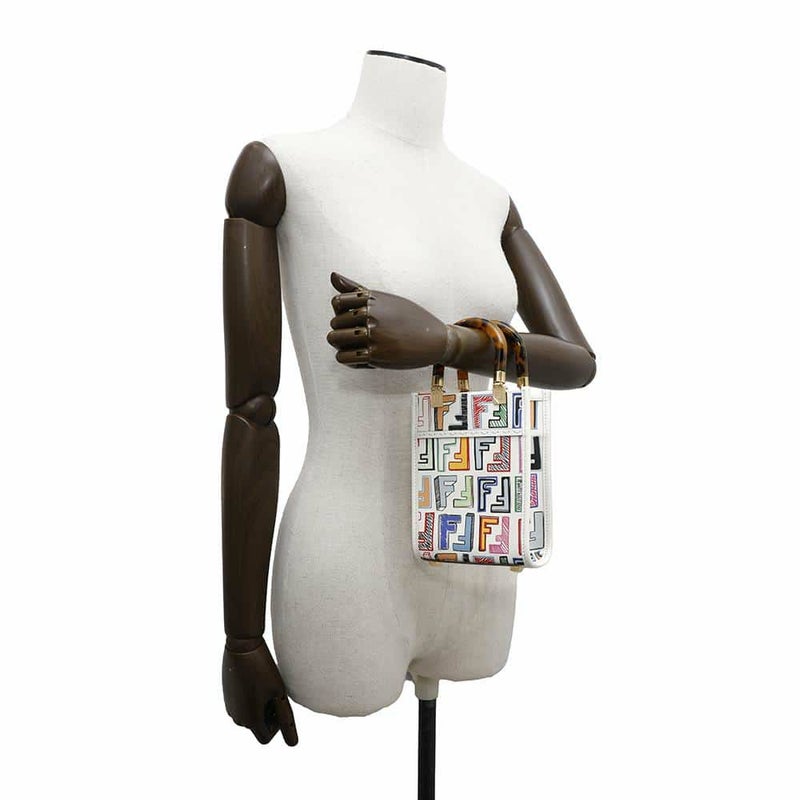 フェンディ ハンドバッグ サンシャイン ショッパー スモール レザー 8BS051 FENDI 2way 白