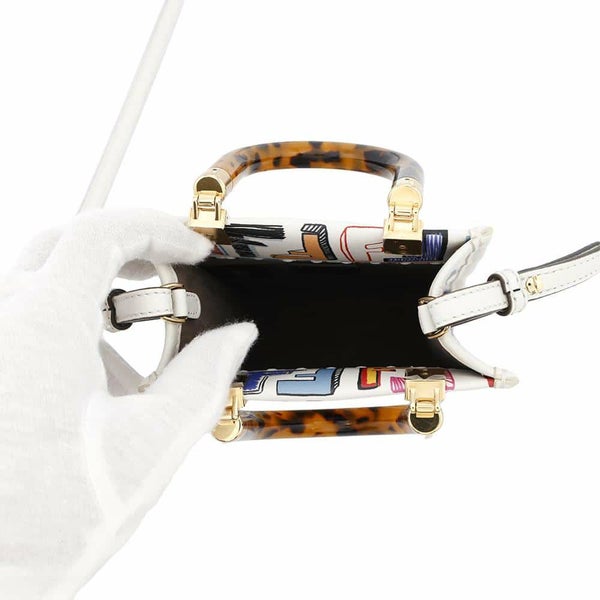 フェンディ ハンドバッグ サンシャイン ショッパー スモール レザー 8BS051 FENDI 2way 白