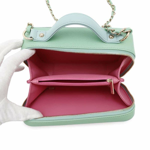 シャネル チェーンショルダーバッグ CCフィリグリー バニティバッグ キャビアスキン A93343 CHANEL