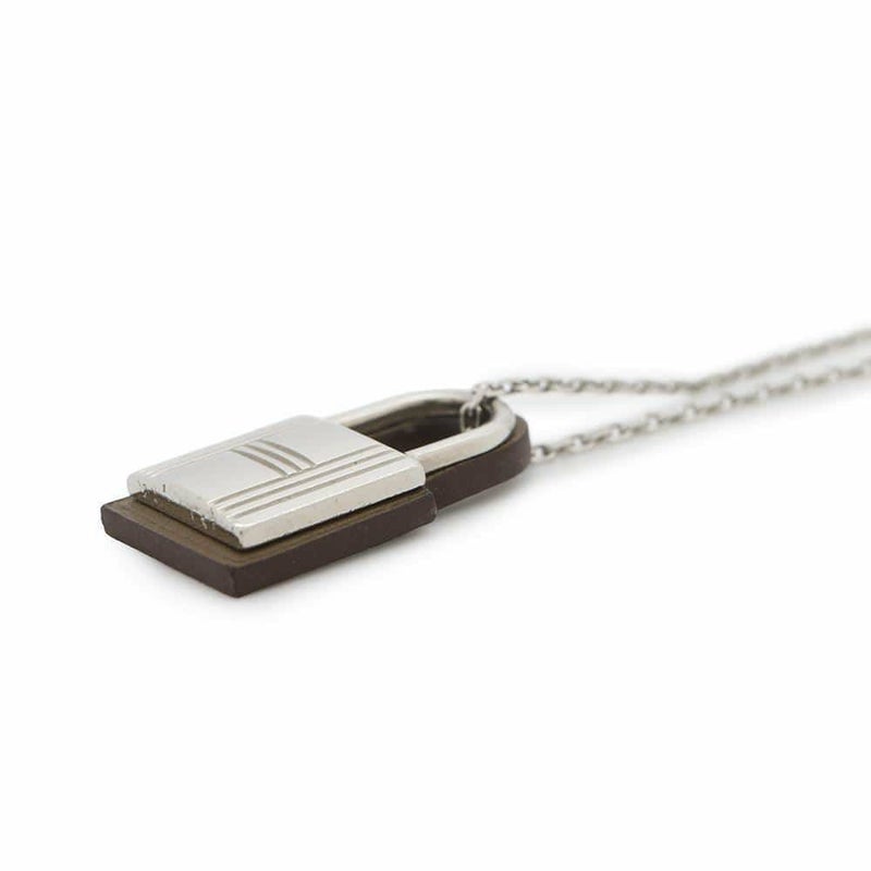 エルメス ネックレス オーケリー ペンダント エトゥープ/シルバー金具 スイフト Y刻印 HERMES アクセサリー