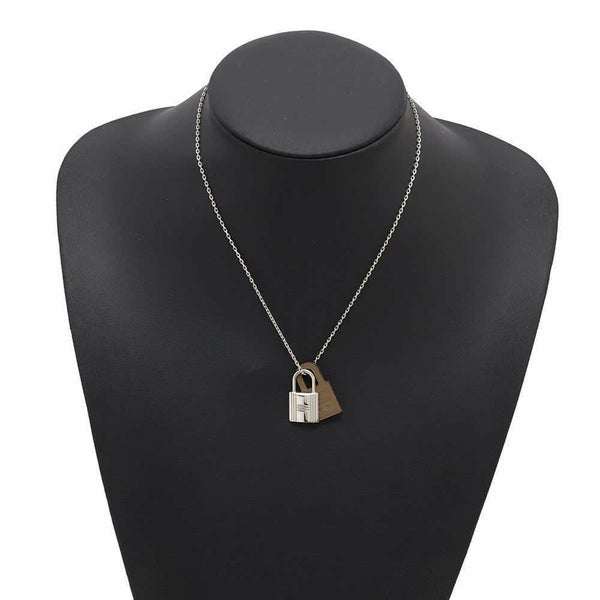エルメス ネックレス オーケリー ペンダント エトゥープ/シルバー金具 スイフト Y刻印 HERMES アクセサリー