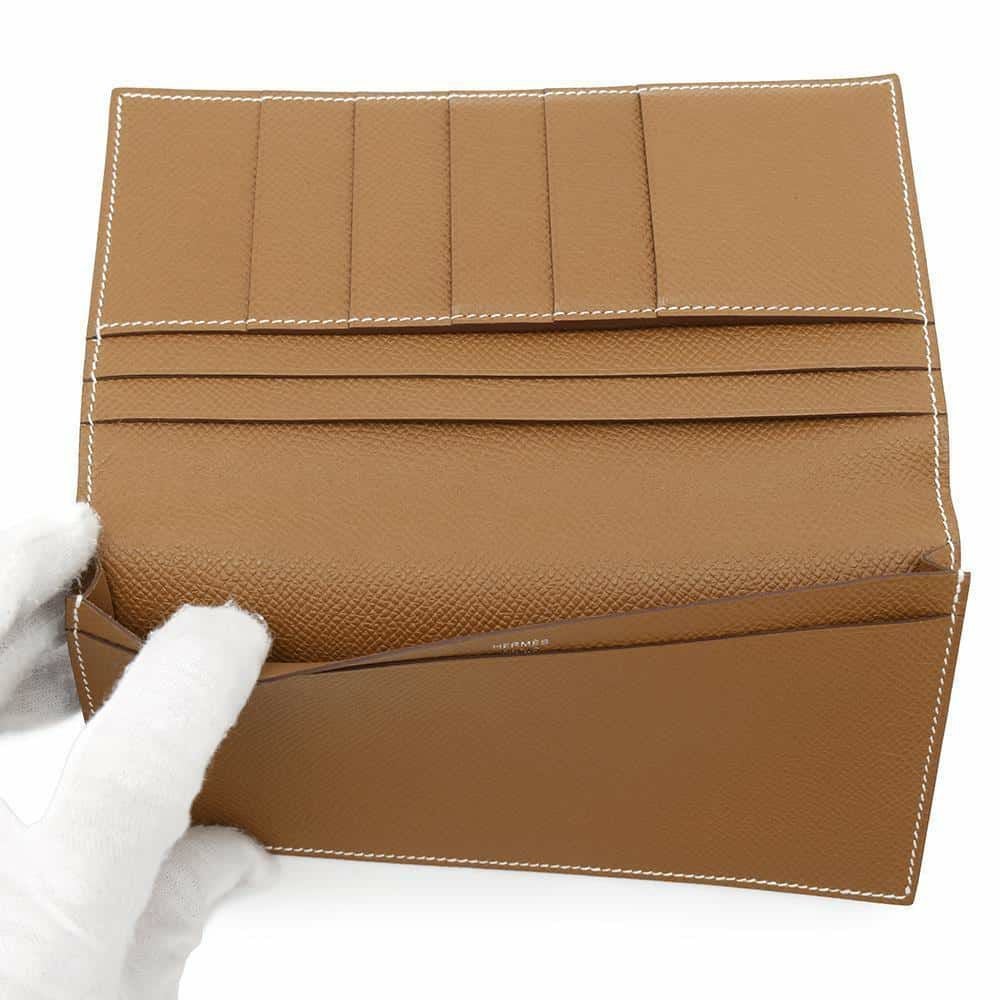 エルメス 長財布 MC2 フレミング ゴールド エプソン U刻印 HERMES 財布