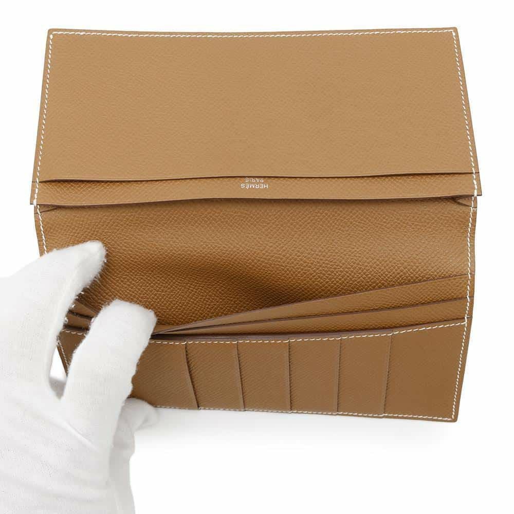 エルメス 長財布 MC2 フレミング ゴールド エプソン U刻印 HERMES 財布