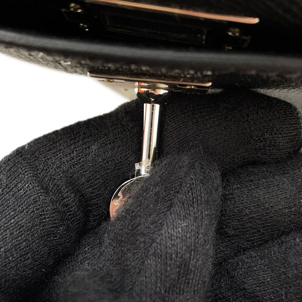 エルメス ハンドバッグ ミニケリー 外縫い 黒/パープル(ステッチ)/シルバー金具 エプソン K刻印 Kelly 2wayバッグ 黒 SPO