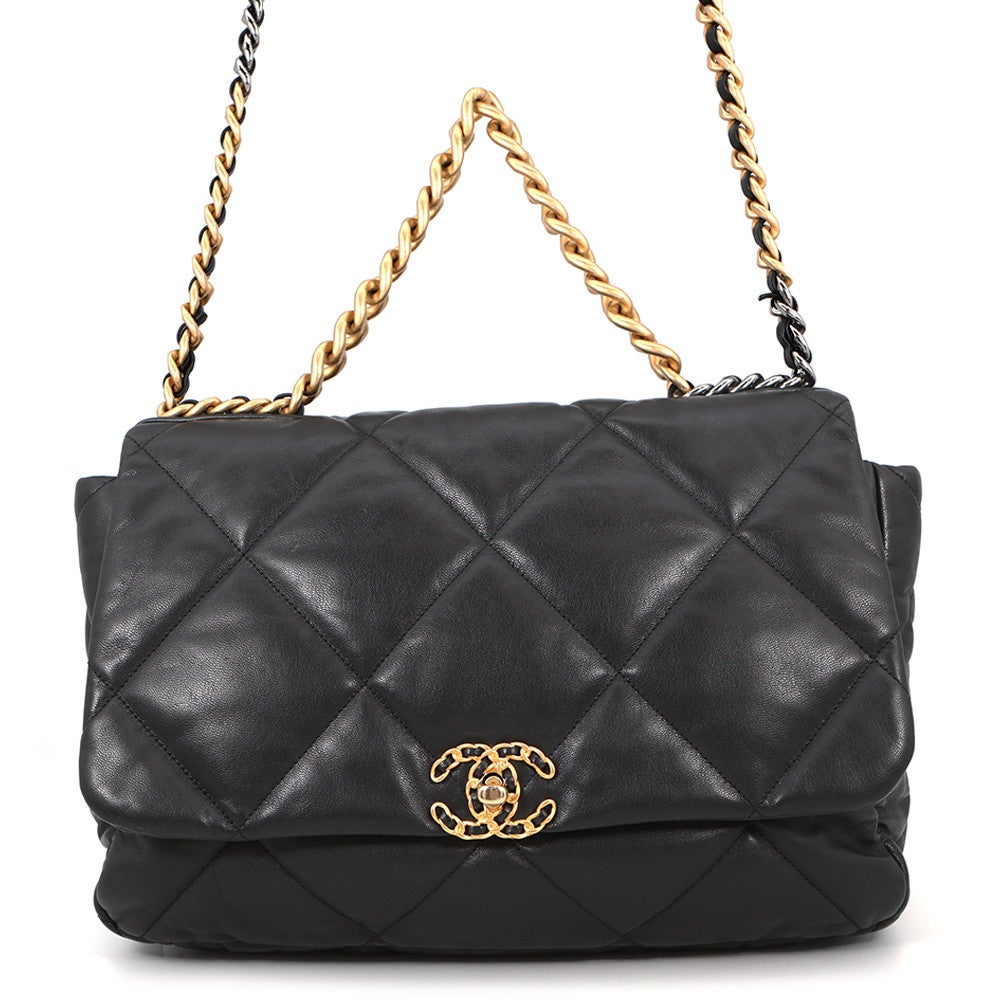 シャネル チェーンショルダーバッグ CHANEL19 マキシ マトラッセ ココ