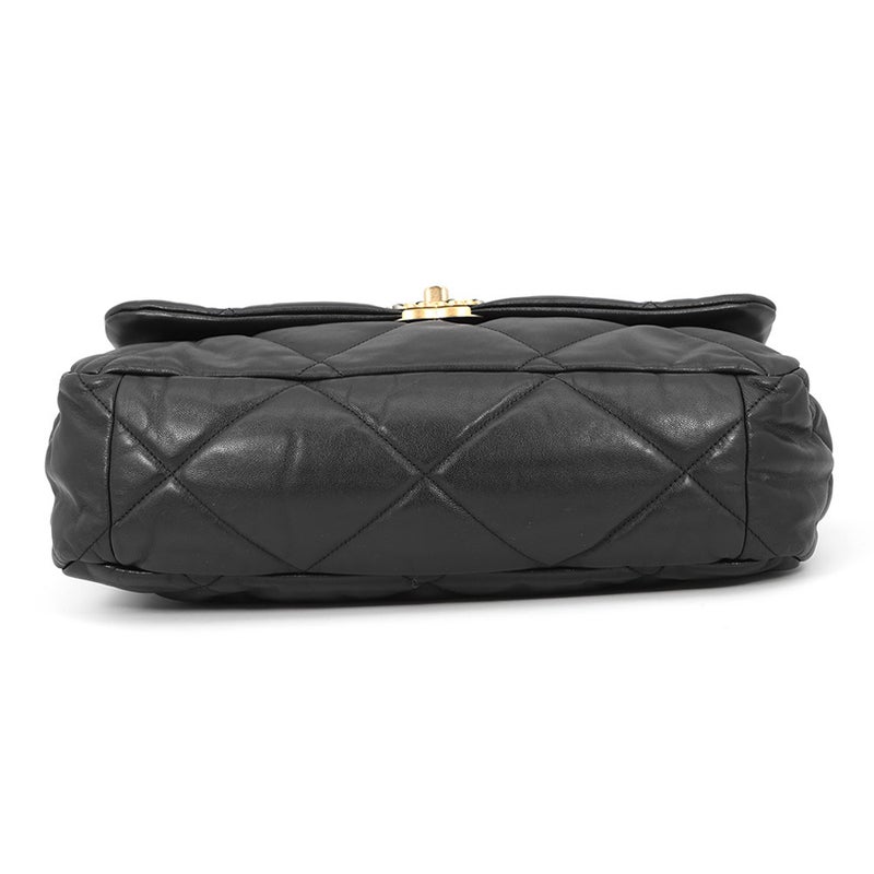 シャネル チェーンショルダーバッグ CHANEL19 マキシ マトラッセ ココマーク  シャイニーカーフレザー AS1162 CHANEL 2way