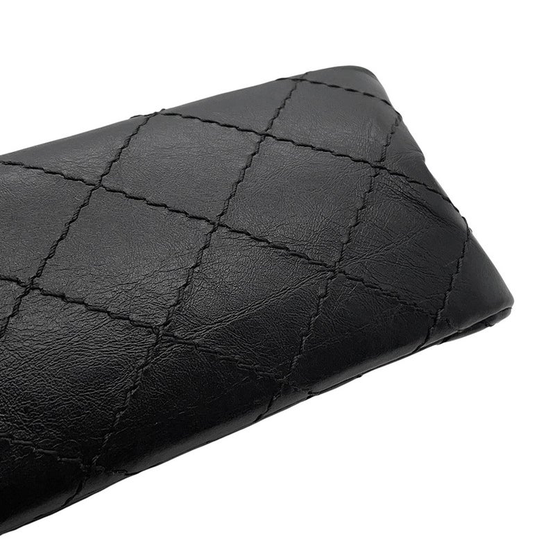 シャネル チェーンショルダーバッグ マトラッセ 2.55 ミニ エイジドカーフレザー AS0874 CHANEL 黒