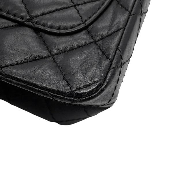 シャネル チェーンショルダーバッグ マトラッセ 2.55 ミニ エイジドカーフレザー AS0874 CHANEL 黒