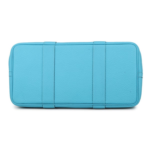 エルメス トートバッグ ガーデンパーティPM ターコイズ/シルバー金具 カントリー D刻印