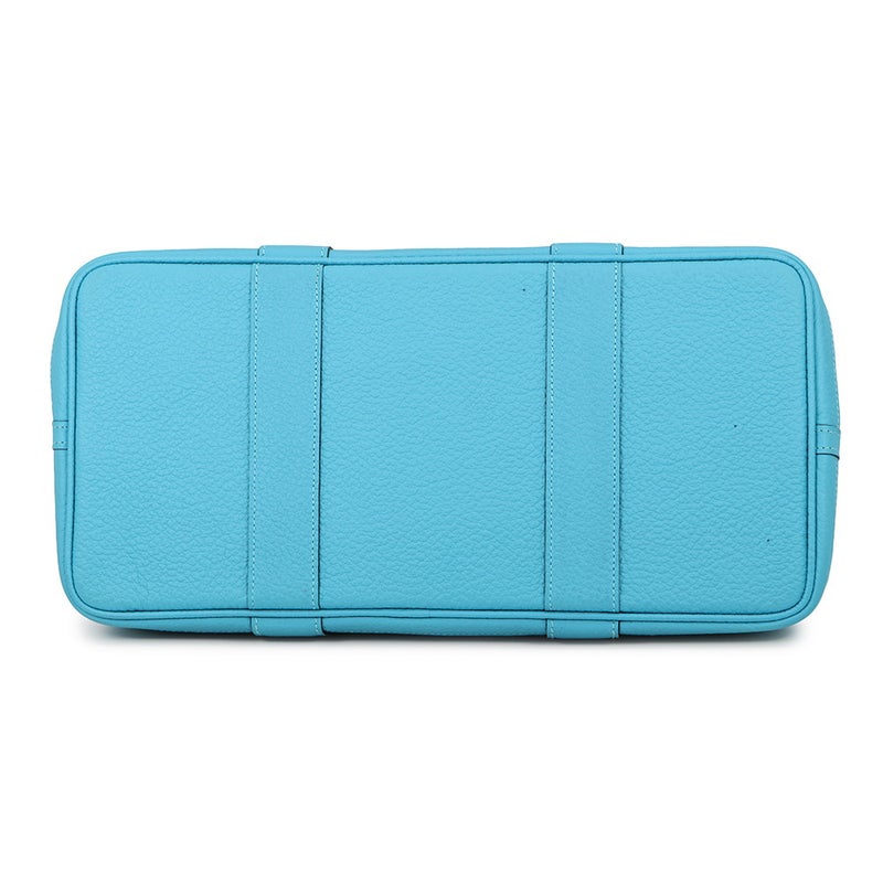エルメス トートバッグ ガーデンパーティPM ターコイズ/シルバー金具 カントリー D刻印