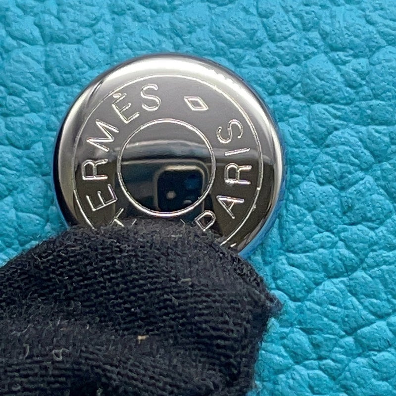 エルメス トートバッグ ガーデンパーティPM ターコイズ/シルバー金具 カントリー D刻印