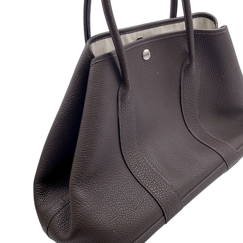 エルメス トートバッグ ガーデンパーティPM エベンヌ/シルバー金具 ネゴンダ Y刻印