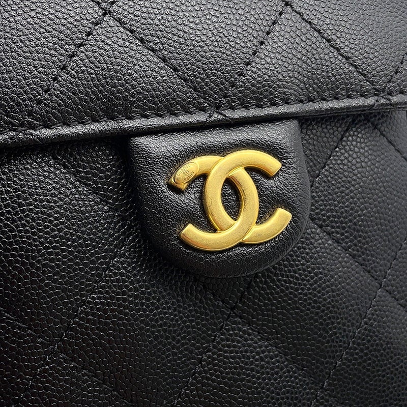 シャネル チェーンショルダーバッグ ココマーク CHANEL25 スモール キャビアスキン AS5293 CHANEL バッグ 黒