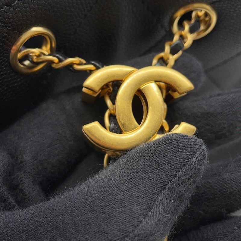 シャネル チェーンショルダーバッグ ココマーク CHANEL25 スモール キャビアスキン AS5293 CHANEL バッグ 黒
