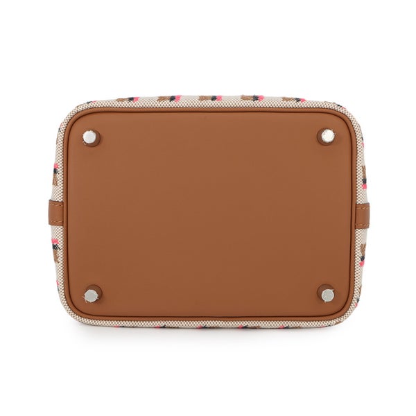 エルメス ハンドバッグ ピコタンロックPM クーベルチュール ゴールド/エクリュ/フォーブ/ローズポップ/シルバー金具 トワルアッシュ/スイフト K刻印