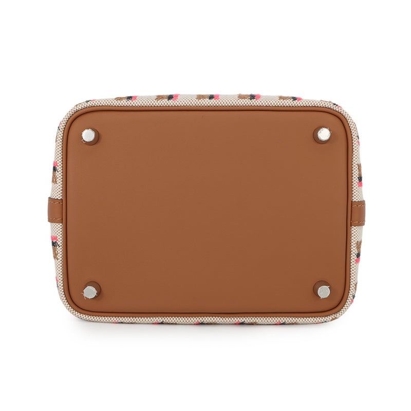 エルメス ハンドバッグ ピコタンロックPM クーベルチュール ゴールド/エクリュ/フォーブ/ローズポップ/シルバー金具 トワルアッシュ/スイフト K刻印