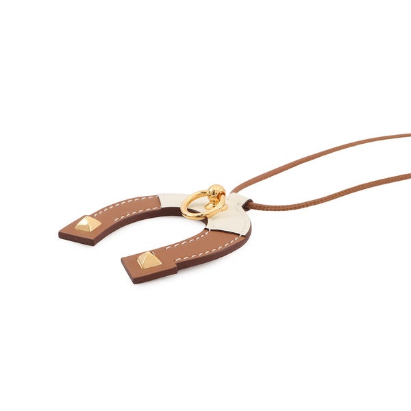 エルメス ネックレス ジョケット ラージモデル ゴールド/ナタ/ゴールド金具 スイフト K刻印 HERMES アクセサリー