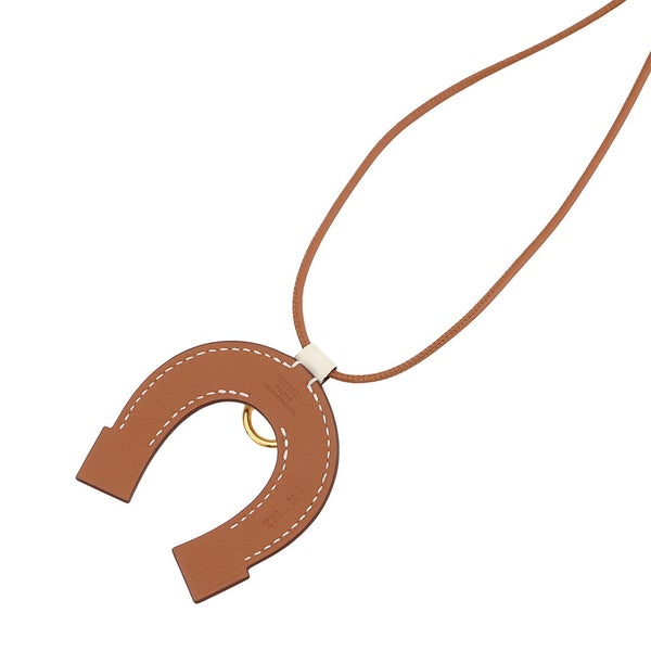 エルメス ネックレス ジョケット ラージモデル ゴールド/ナタ/ゴールド金具 スイフト K刻印 HERMES アクセサリー