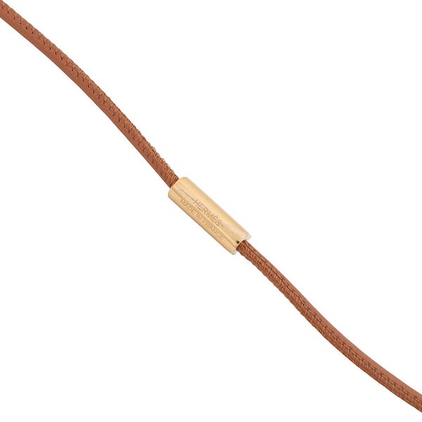 エルメス ネックレス ジョケット ラージモデル ゴールド/ナタ/ゴールド金具 スイフト K刻印 HERMES アクセサリー