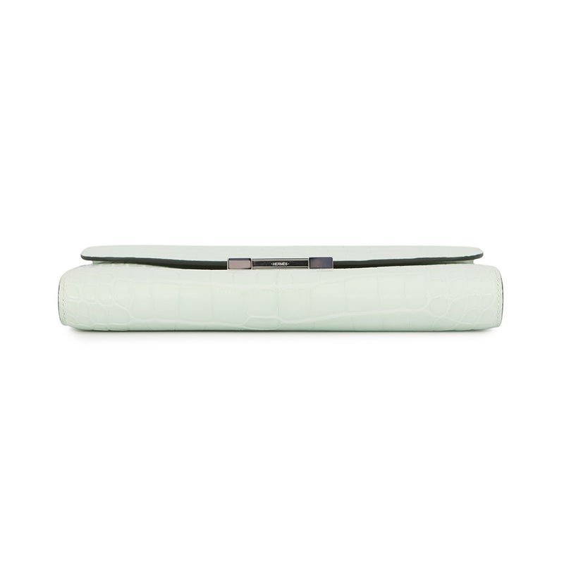 エルメス 長財布 コンスタンス トゥーゴー ロング ヴェールペパーミント/シルバー金具 アリゲーターマット K刻印 財布