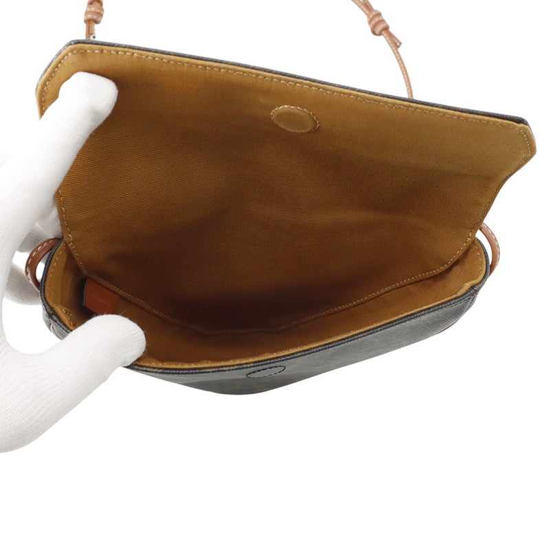 セリーヌ ショルダーバッグ トリオンフ トライアングルバッグ PVC レザー 195902 CELINE ブラウン