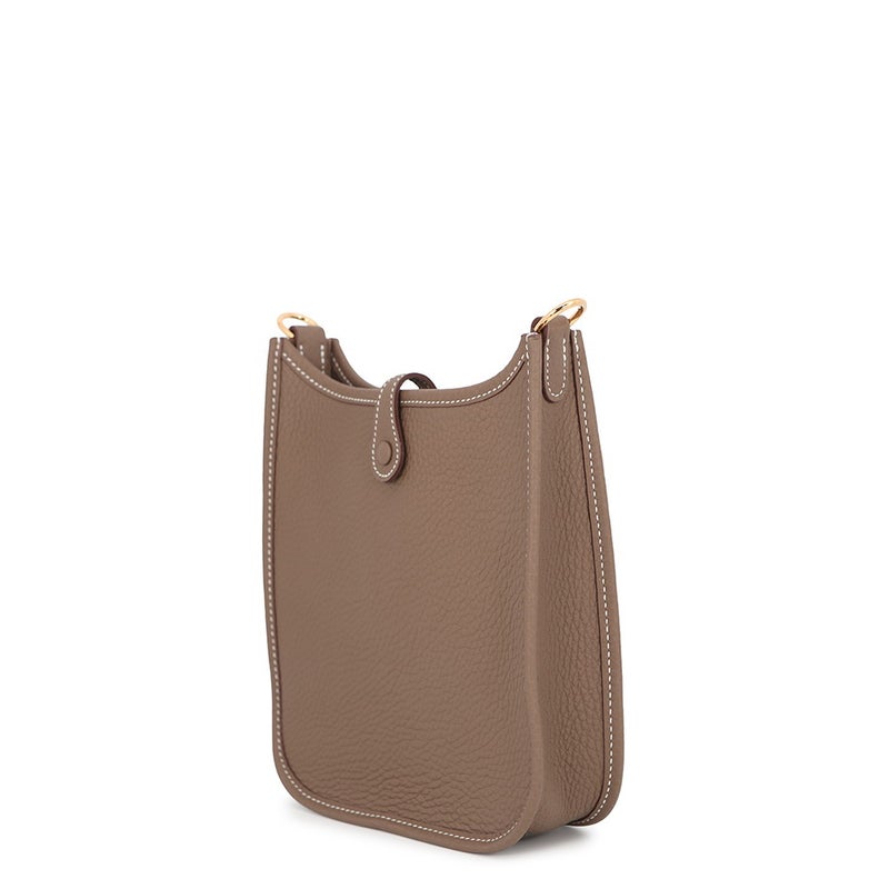 エルメス ショルダーバッグ エブリンTPM 111cm エトゥープ/ゴールド金具 トリヨンクレマンス G刻印 HERMES Evelyne