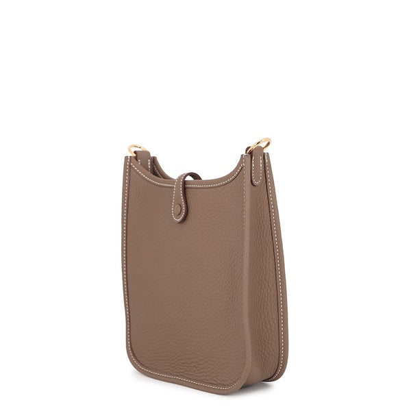 エルメス ショルダーバッグ エブリンTPM 111cm エトゥープ/ゴールド金具 トリヨンクレマンス G刻印 HERMES Evelyne