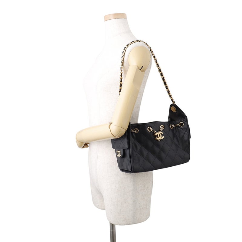 シャネル チェーンショルダーバッグ CHANEL25 ミニ ココマーク ワンショルダー キャビアスキン AS5631 CHANEL 黒