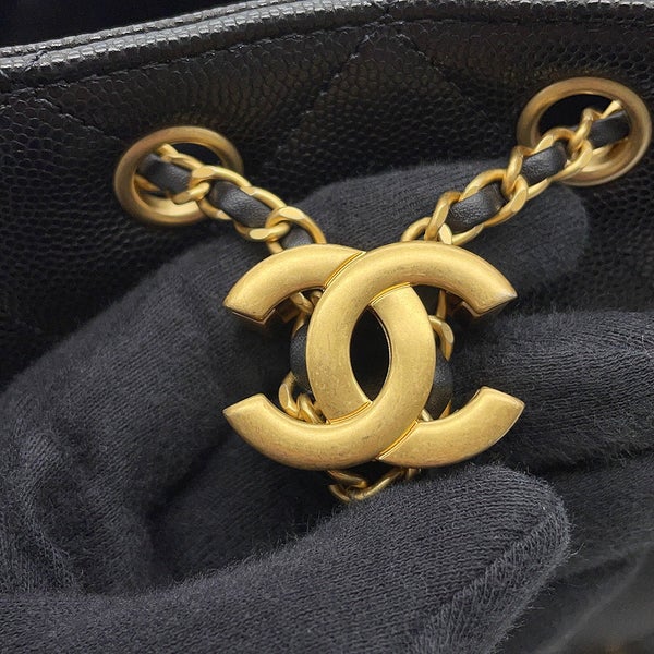 シャネル チェーンショルダーバッグ CHANEL25 ミニ ココマーク ワンショルダー キャビアスキン AS5631 CHANEL 黒