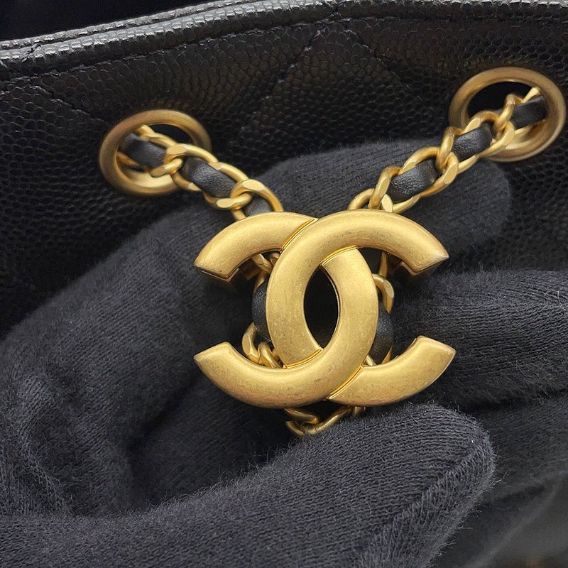 シャネル チェーンショルダーバッグ CHANEL25 ミニ ココマーク ワンショルダー キャビアスキン AS5631 CHANEL 黒