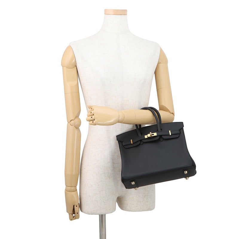 エルメス バーキン25 ブラック/ゴールド金具 スイフト G刻印 HERMES Birkin ハンドバッグ 黒